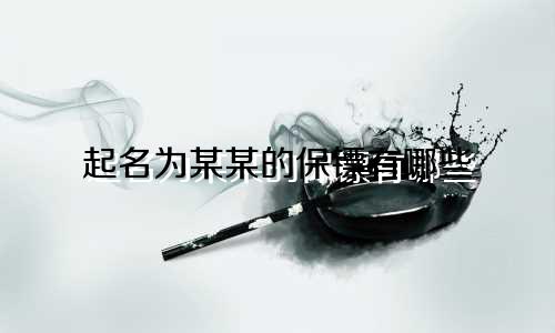 起名为某某的保镖有哪些