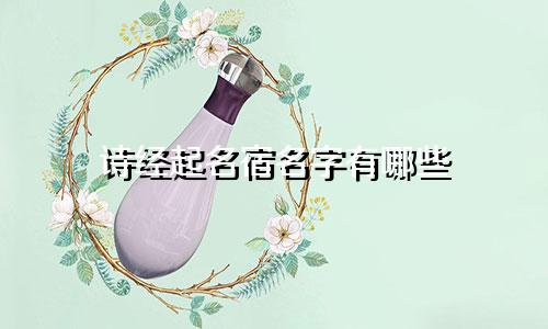 诗经起名宿名字有哪些