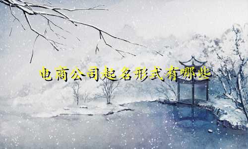 电商公司起名形式有哪些