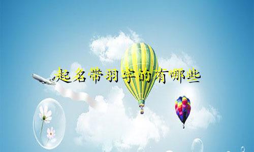起名带羽字的有哪些