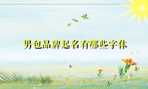 男包品牌起名有哪些字体