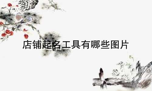 店铺起名工具有哪些图片