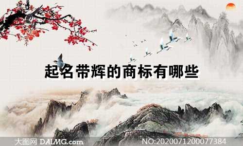 起名带辉的商标有哪些
