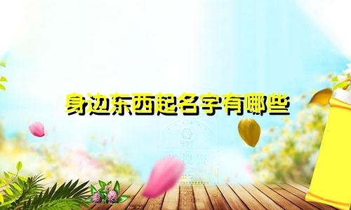身边东西起名字有哪些