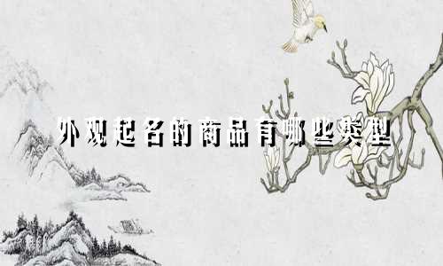 外观起名的商品有哪些类型
