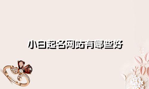 小白起名网站有哪些好