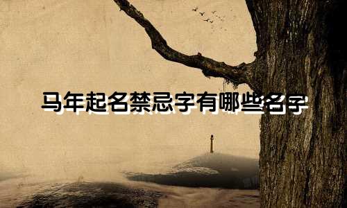 马年起名禁忌字有哪些名字