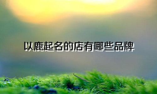 以鹿起名的店有哪些品牌