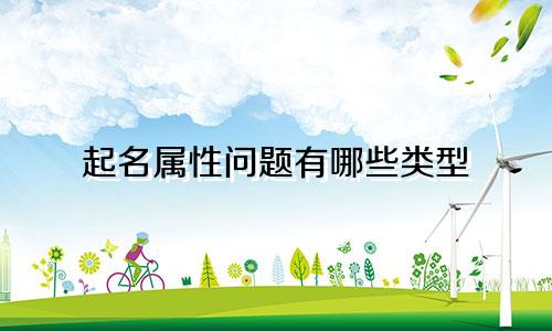 起名属性问题有哪些类型