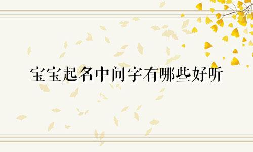 宝宝起名中间字有哪些好听