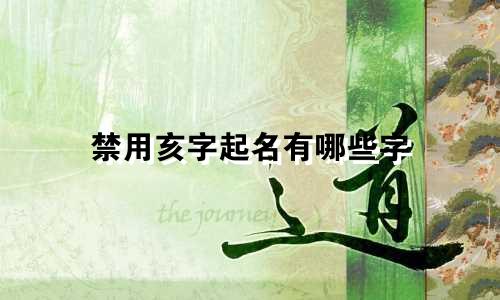 禁用亥字起名有哪些字