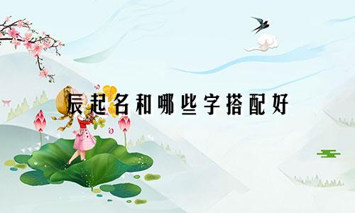 辰起名和哪些字搭配好