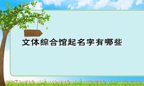 文体综合馆起名字有哪些