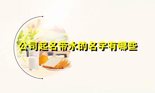 公司起名带水的名字有哪些