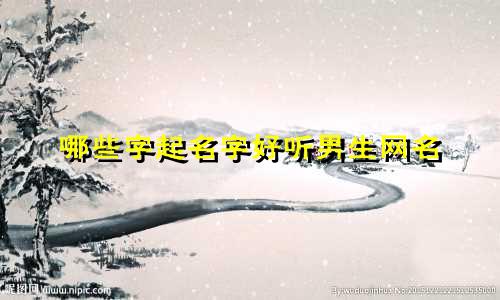 哪些字起名字好听男生网名