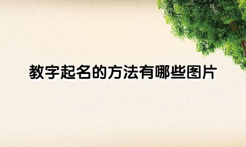 教字起名的方法有哪些图片