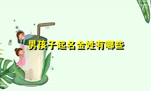 男孩子起名金姓有哪些