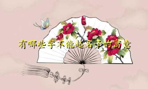 有哪些字不能起名子的寓意