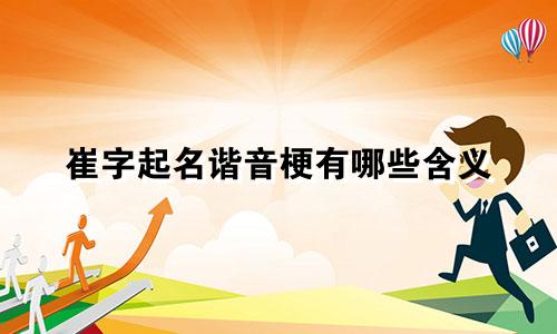 崔字起名谐音梗有哪些含义