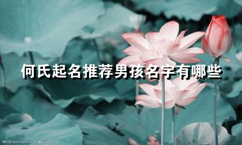 何氏起名推荐男孩名字有哪些