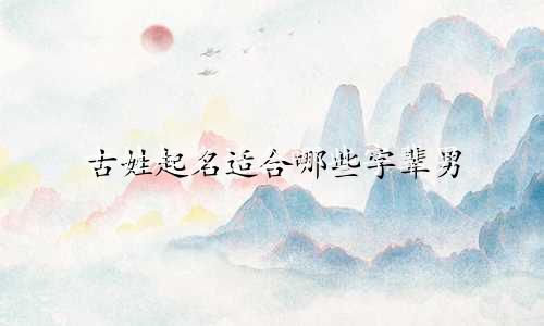 古姓起名适合哪些字辈男