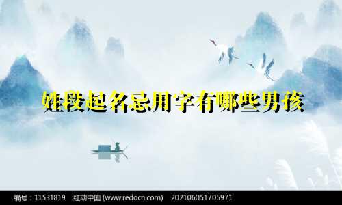 姓段起名忌用字有哪些男孩