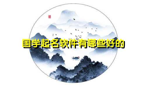 国学起名软件有哪些好的