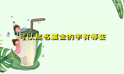 可以起名属金的字有哪些