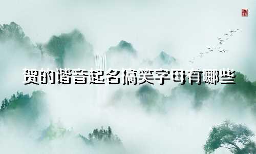 贺的谐音起名搞笑字母有哪些