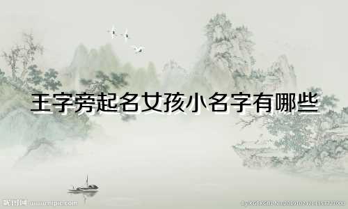 王字旁起名女孩小名字有哪些