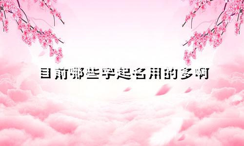 目前哪些字起名用的多啊