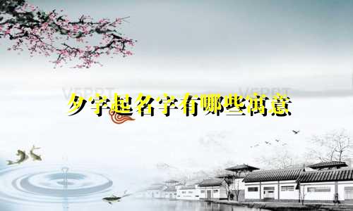 夕字起名字有哪些寓意