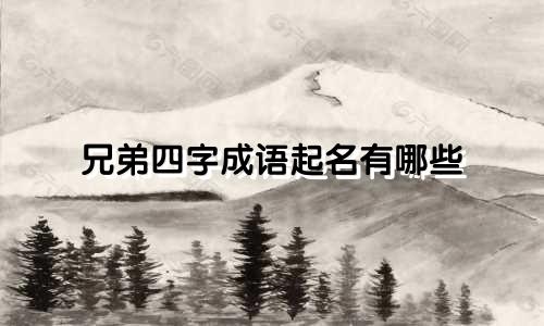 兄弟四字成语起名有哪些