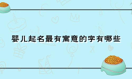 婴儿起名最有寓意的字有哪些