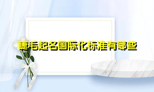 睫毛起名国际化标准有哪些