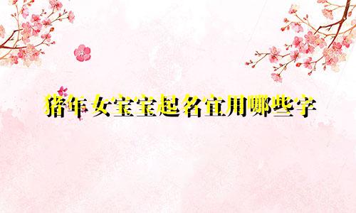 猪年女宝宝起名宜用哪些字