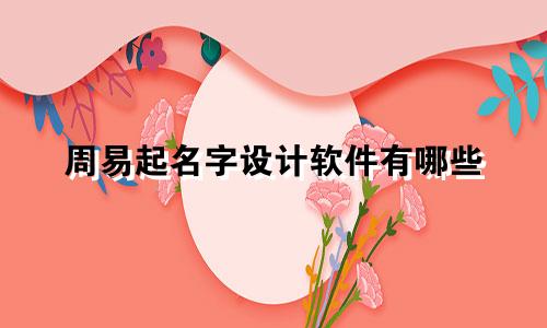 周易起名字设计软件有哪些
