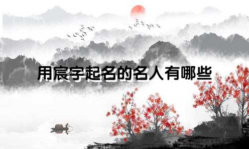用宸字起名的名人有哪些