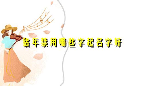 猪年禁用哪些字起名字好