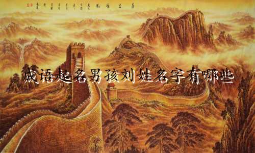 成语起名男孩刘姓名字有哪些