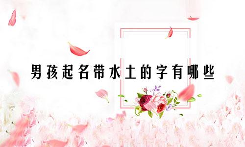 男孩起名带水土的字有哪些
