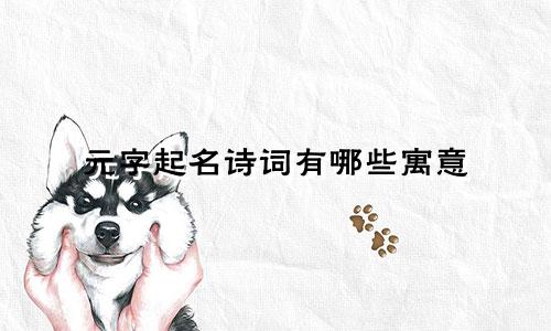 元字起名诗词有哪些寓意