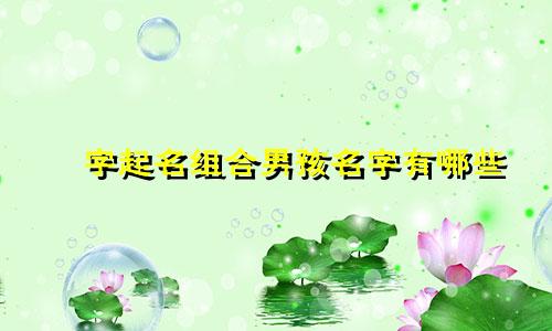 喆字起名组合男孩名字有哪些