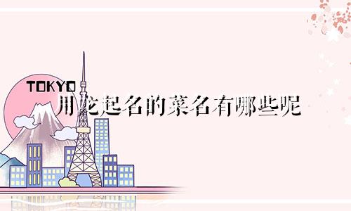 用龙起名的菜名有哪些呢