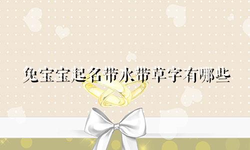 兔宝宝起名带水带草字有哪些