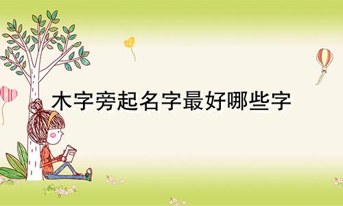 木字旁起名字最好哪些字