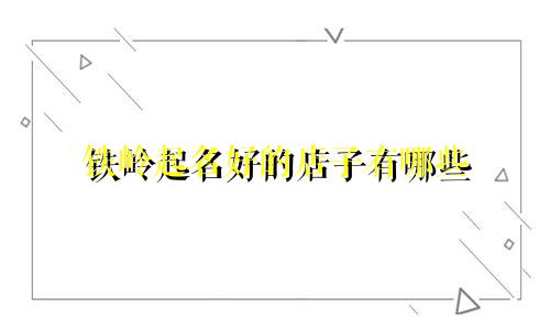 铁岭起名好的店子有哪些