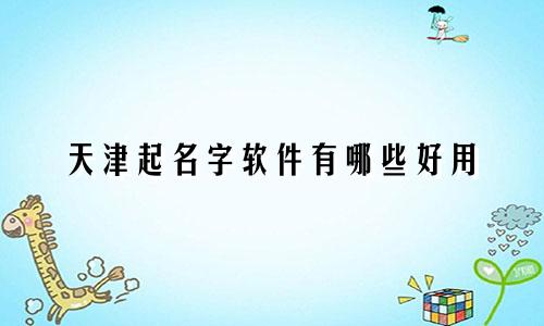 天津起名字软件有哪些好用