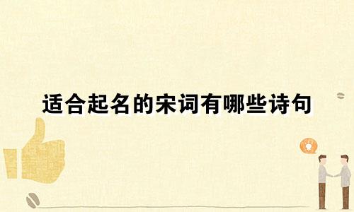 适合起名的宋词有哪些诗句