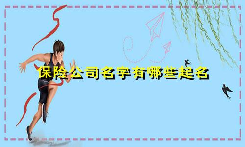 保险公司名字有哪些起名
